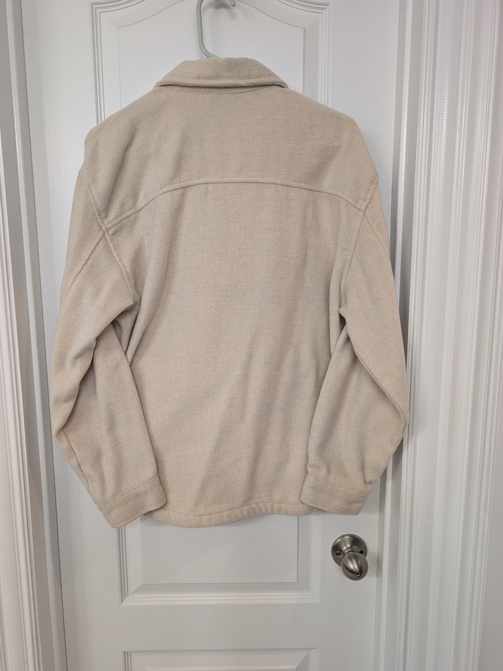 Cream Utility Shacket with Button-Front - Picture 4 of 4